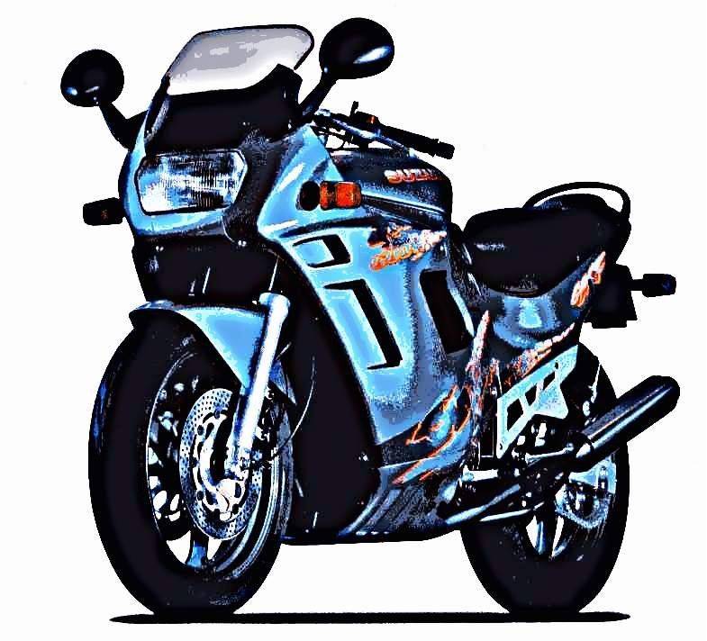 1994 gsx600f motorbike A4 Photo Print
