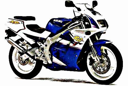 1995 gamma motorbike A4 Photo Print