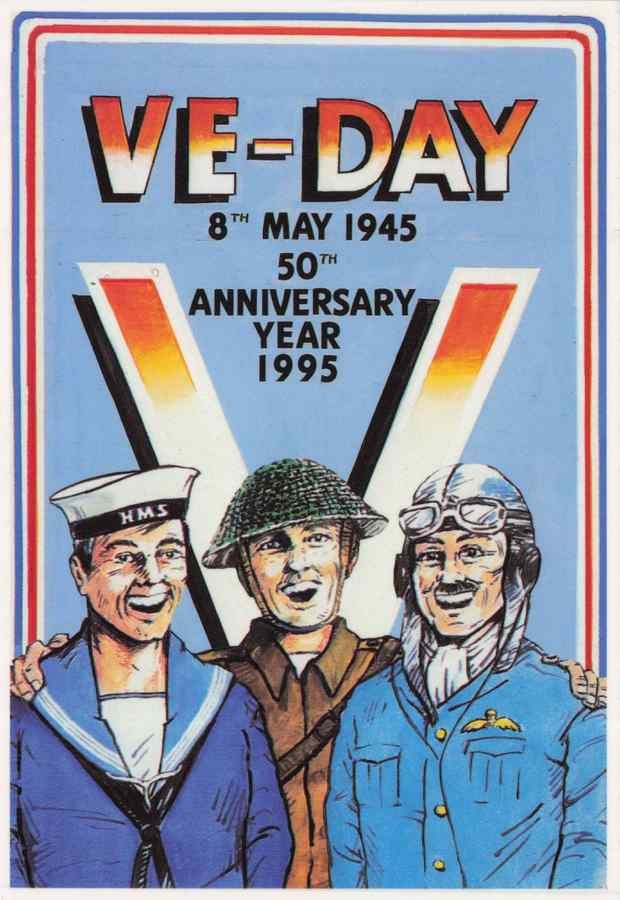 1995 ve day anniversary mayfair london poster 190574 A4 Photo Print