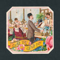 19th Century Barber Shop Scene barber advert A4 Photo Print