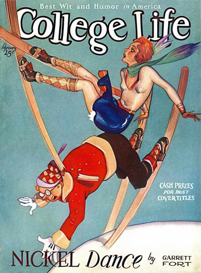 1H College Life Ski Vintage Advert A4 Photo Print