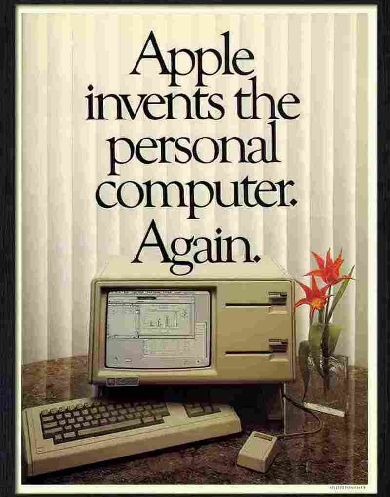 1H apple personal computer Advert A4 Photo Print