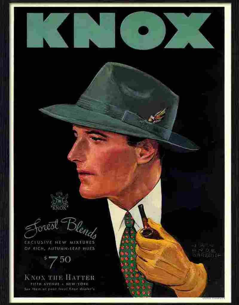 1H knox hats menswear 1939 Advert A4 Photo Print