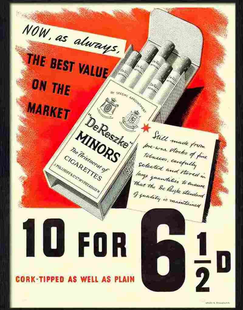 1K de reszke minors cigarette advert Advert A4 Photo Print