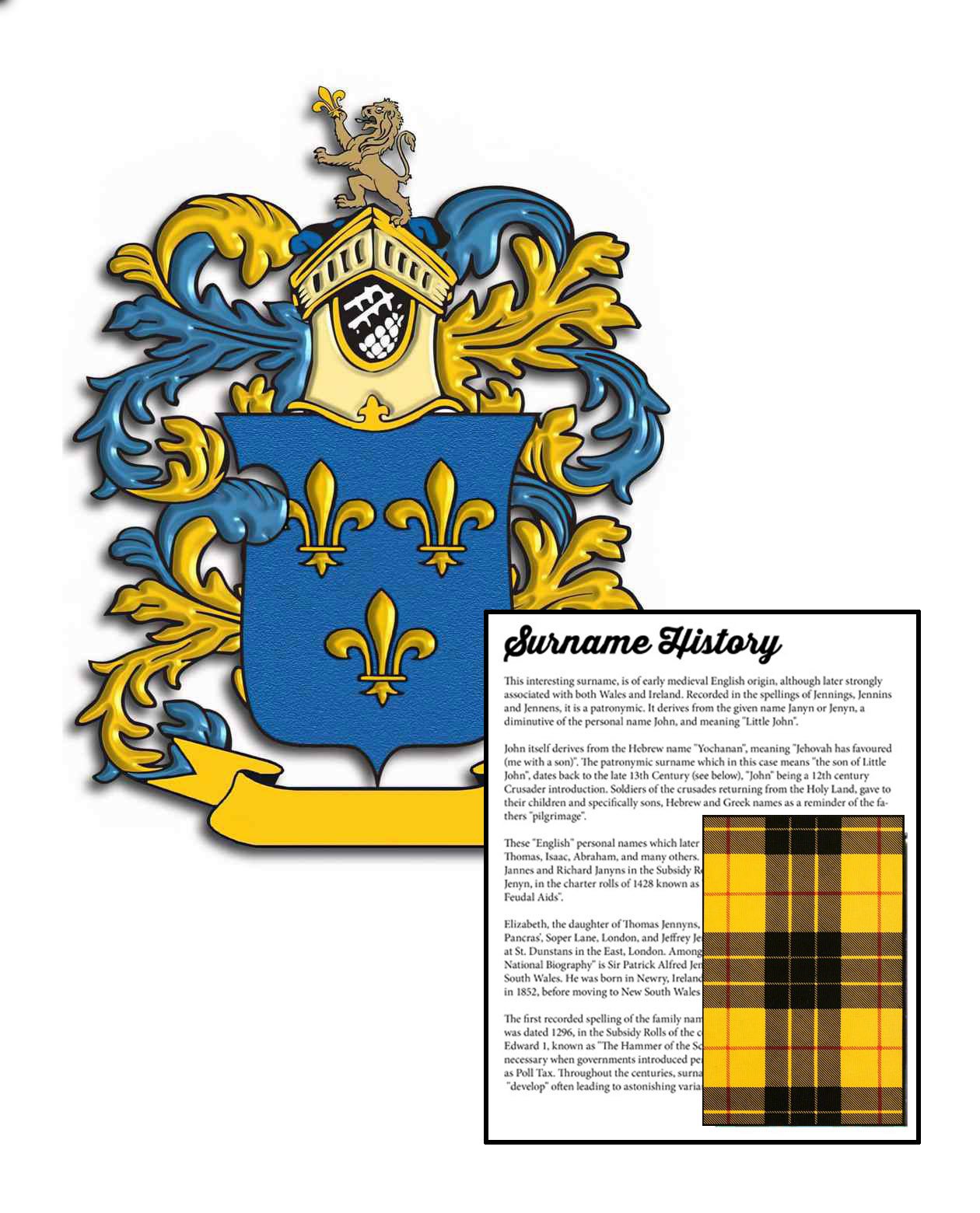 Hellicar Surname Coat of Arms A4 Photo Print