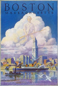 2 Boston 1930 Vintage Advert A4 Photo Print
