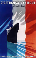 2 French Line Vintage Advert A4 Photo Print