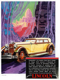 2 Lincoln Cars 193 Vintage Advert A4 Photo Print