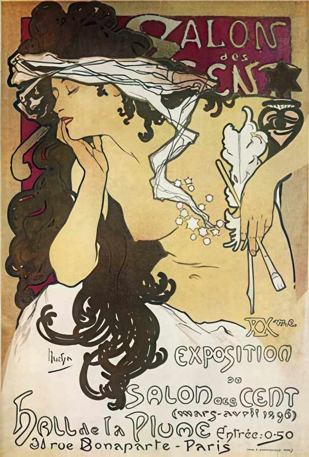 2 Mucha Salon des Vintage Advert A4 Photo Print