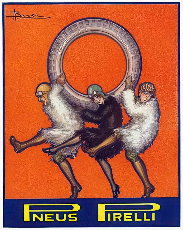 2 Pneus Pirelli 192 Vintage Advert A4 Photo Print