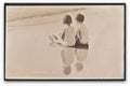 2 Small Boys Water Nymphs Waters Edge No Clothes From Behind Vintage A4 Photo Print