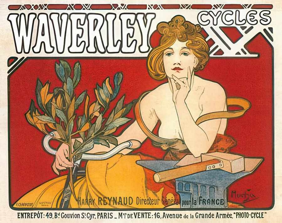 2 Waverley Cycles Vintage Advert A4 Photo Print
