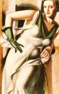 20 De Lempicka Undated Ladyw Green Glove A4 Photo Print