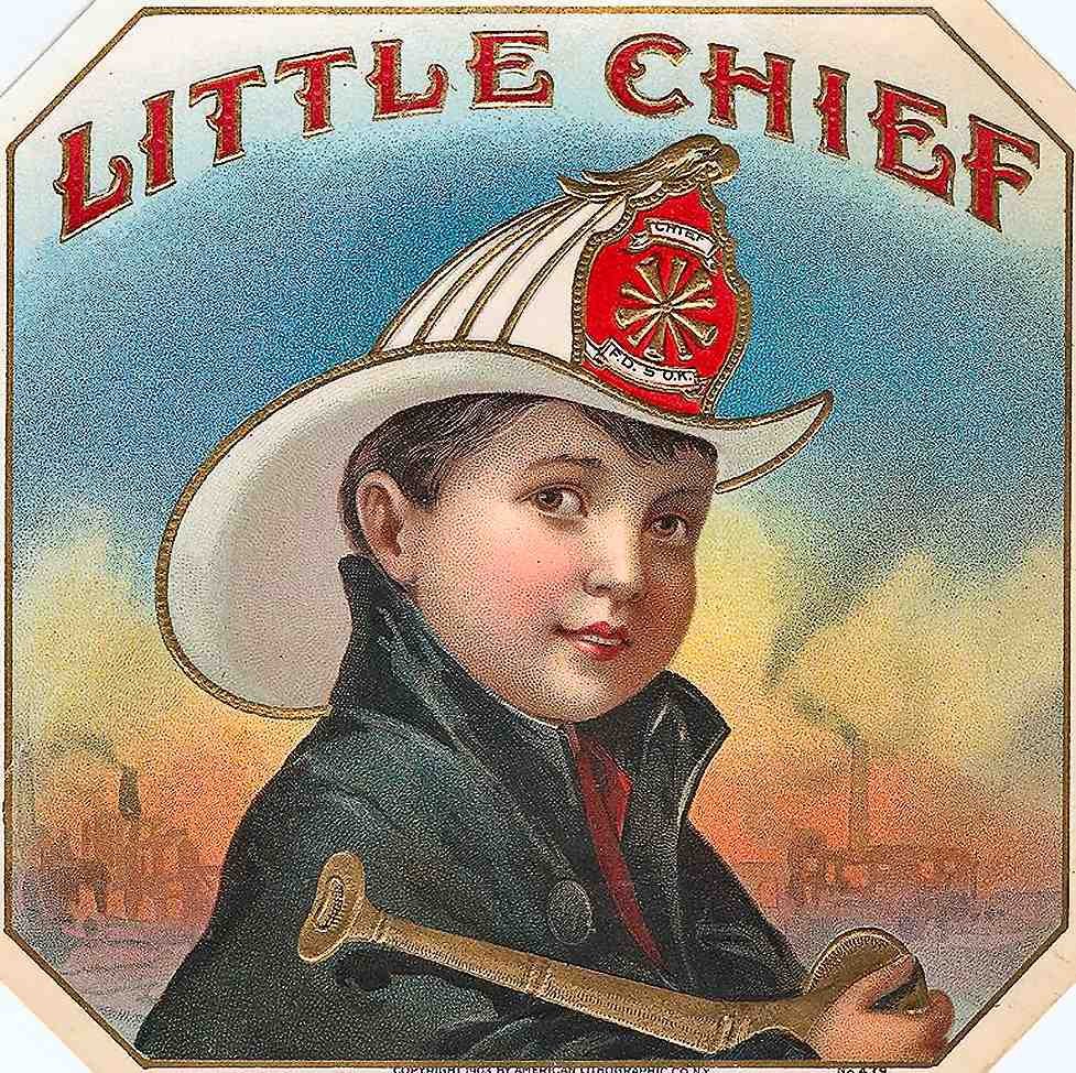 20 Fire Fighting Cigar Label Vintage A4 Photo Print