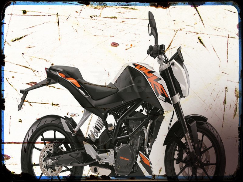 200 duke KTM A4 Photo Print Motorbike Vintage Aged