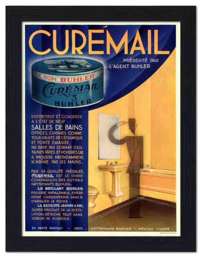 2000K curemail art deco cleaning french 2 Vintage Advert A4 Photo Print