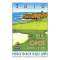 2010 Pebble Beach Us Open Golf Vintage Retro Advert Poster A4 Photo Print