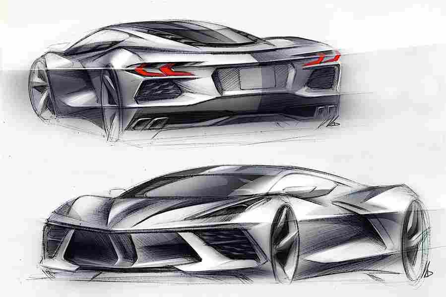 2020 chevrolet corvette stingray 2 Car A4 Photo Print