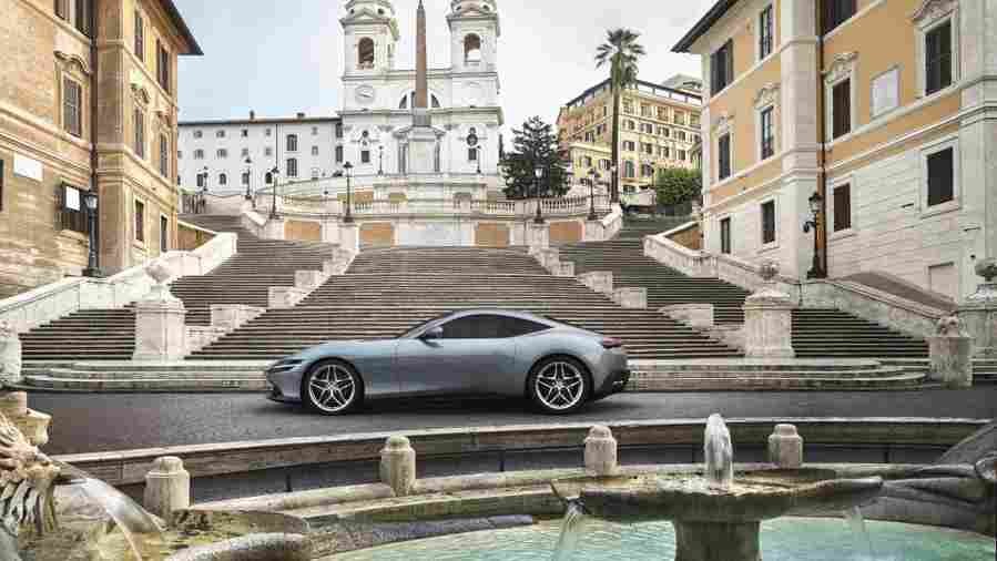 2020 ferrari roma 2 Car A4 Photo Print