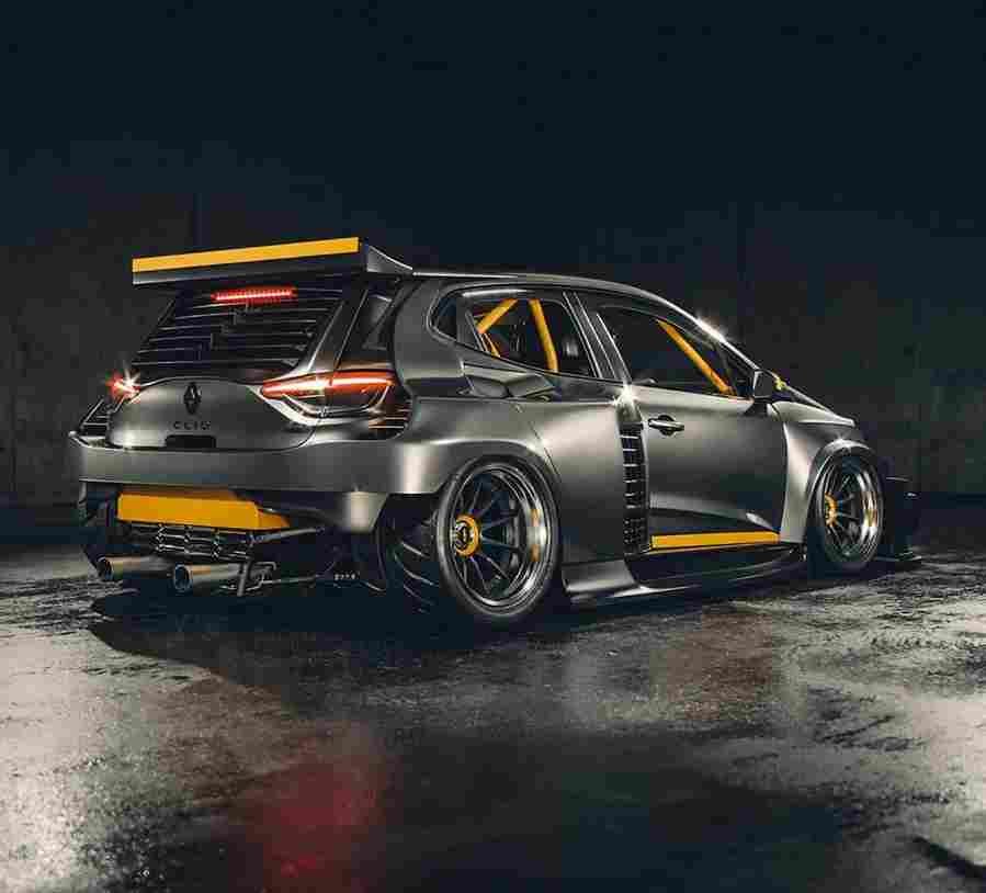 2020 renault clio red hood is a modern renault 5 turbo 4 Car A4 Photo Print