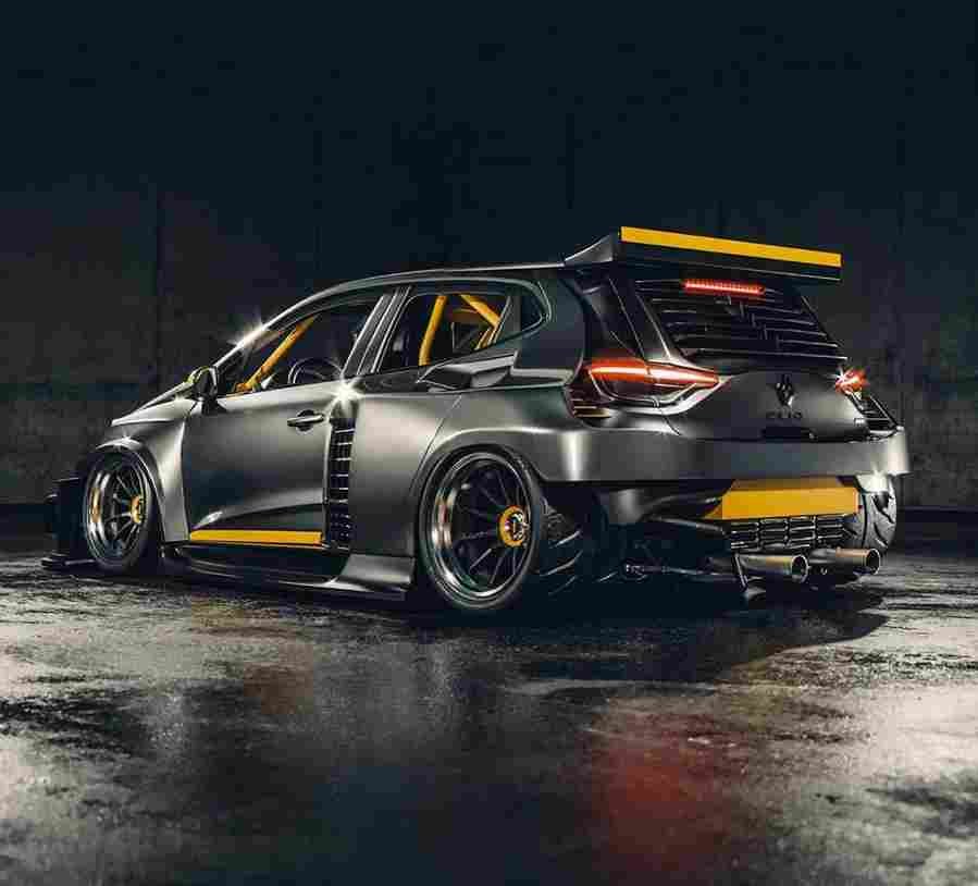 2020 renault clio red hood is a modern renault 5 turbo 8 Car A4 Photo Print