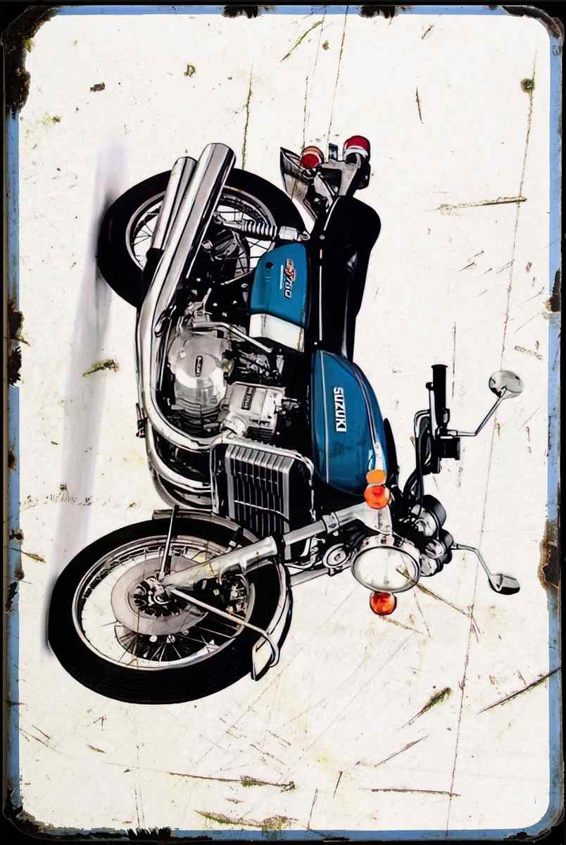 2021 1976 suzuki gt750 AGED A4 Photo Print