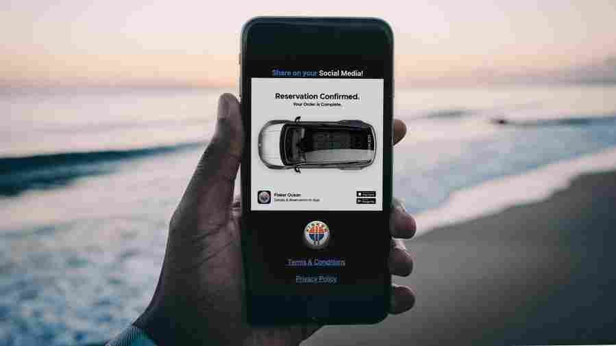2022 fisker ocean 3 Car A4 Photo Print