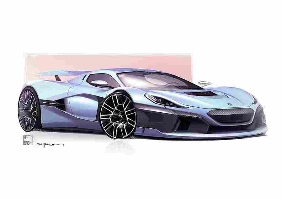 2022 rimac nevera 10 Car A4 Photo Print