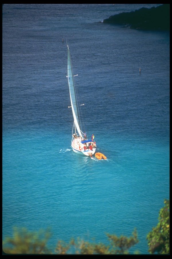 203010 Sailboat, St. John A4 Photo Print