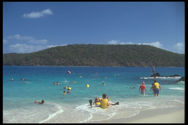 203027 Coki Beach, St. Thomas A4 Photo Print