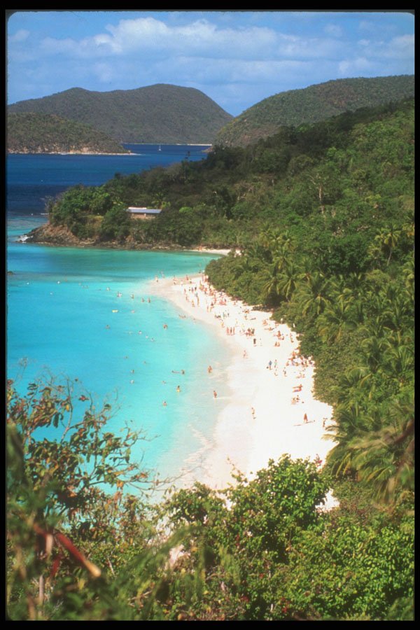 203031 Beach At Trunk Bay, St. John A4 Photo Print