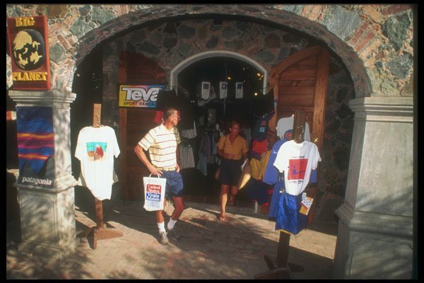203040 Shopping In Mongoose Junction, St. John A4 Photo Print