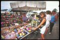 203081 Sidewalk Vendor And Shoppers, Charlotte Amalie, St. Thomas A4 Photo Print