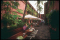 203084 Dining At A Sidewalk Cafe In Charlotte Amalie, St. Thomas A4 Photo Print