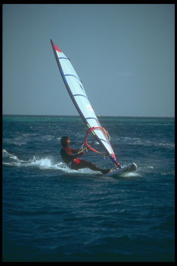 203099 Windsurfing A4 Photo Print