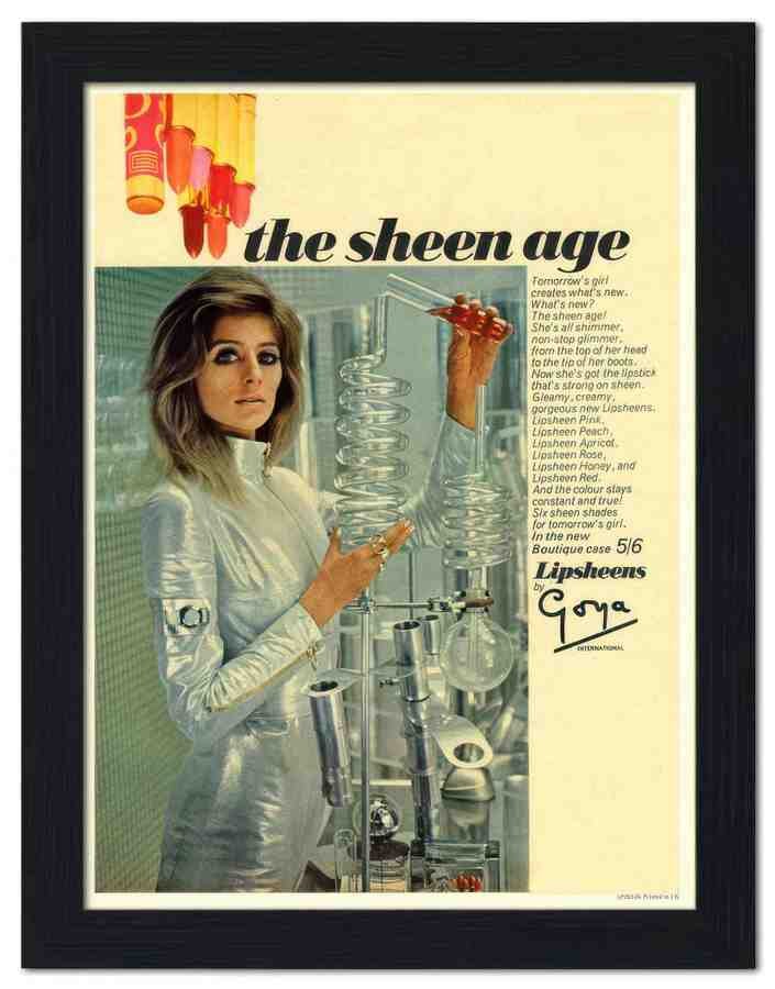 2034K the sheen age lipstick by goya 2 Vintage Advert A4 Photo Print