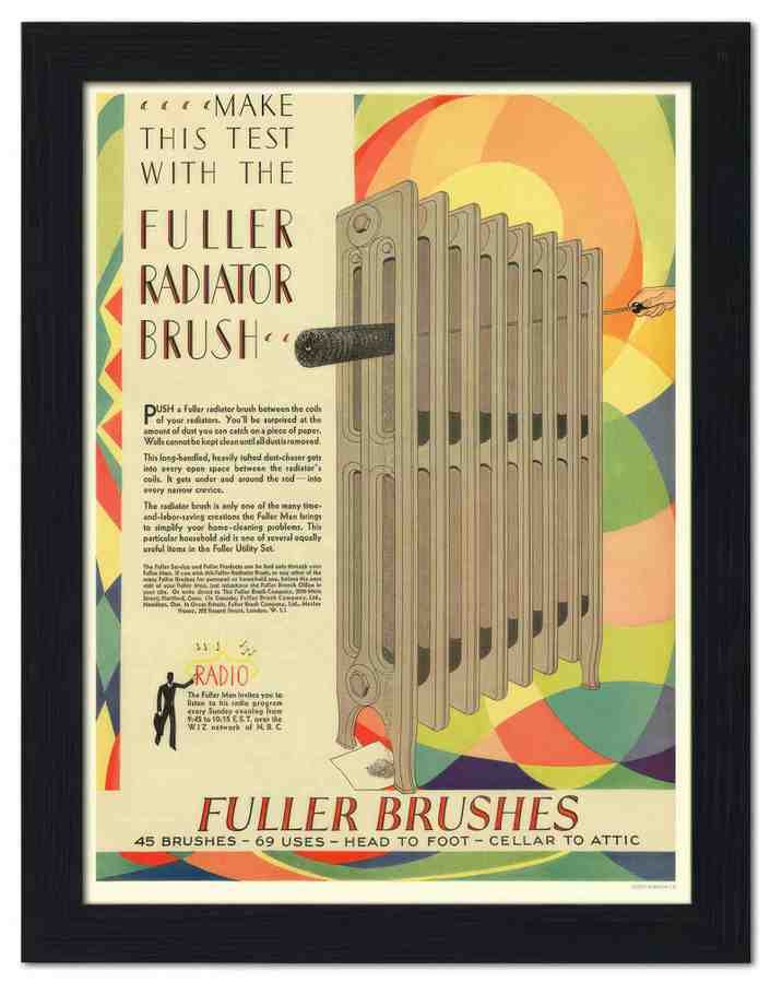 2037 fuller brushes art deco 1920s 2 Vintage Advert A4 Photo Print