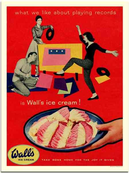 203K Walls Ice Cream Records advert A4 Photo Print