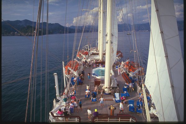 204012 Under Full Sail The Star Clipper Cruises Swiftly A4 Photo Print
