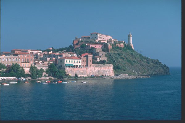 204037 Portoferraio's Lighthouse And Citadel A4 Photo Print