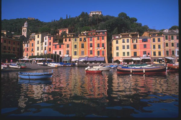 204054 The Classic Buildings Reflected In The Harbor Waters A4 Photo Print