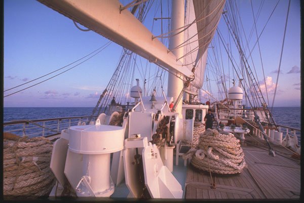 204063 Rigging And Nautical Gear Are Stored On The 360 Foot Deck A4 Photo Print