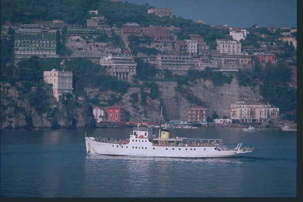 204065 The Ferry From Capri Approaches Sorrento's Harbor A4 Photo Print