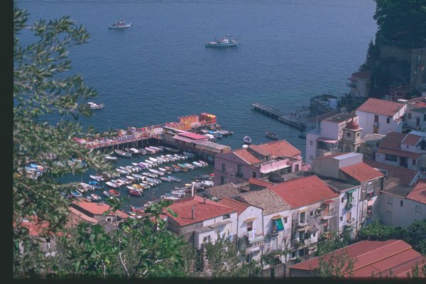 204066 A Popular Marina Along Sorrento's Classic Shoreline A4 Photo Print
