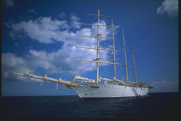 204070 Offshore, The Star Clipper At Anchor A4 Photo Print
