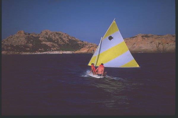 204072 Sailing With A Star Clipper Dinghy Off The Sardinia Coast A4 Photo Print