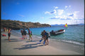 204073 Scuba Divers Set Out From A Sardinia Beach A4 Photo Print