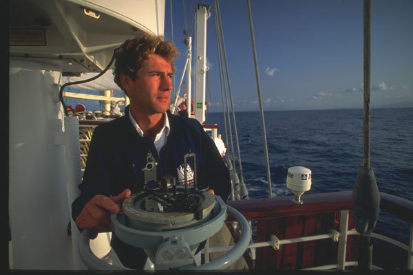204097 An Officer Checks His Course With The Compass A4 Photo Print