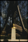205004 Golden Bust Of Eiffel Tower's Architect A4 Photo Print