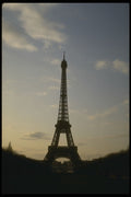 205006 Eiffel Tower Silhouette A4 Photo Print